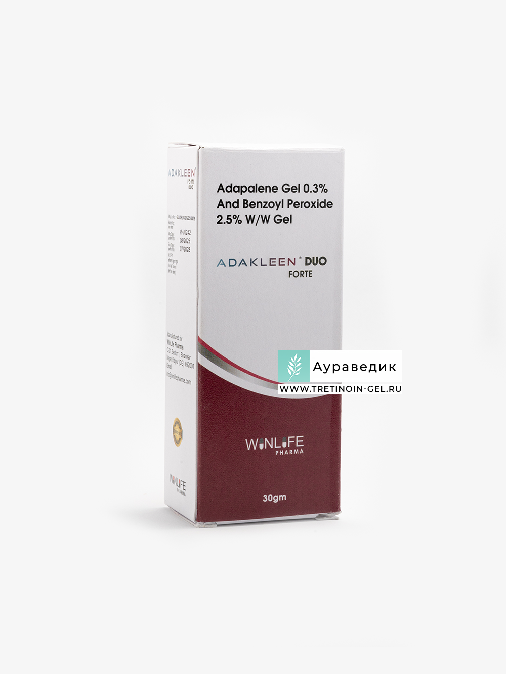 Adakleen Duo Forte - Adapalene 0,3% + Benzoyl Peroxide 2,5% - Auravedic Adakleen Duo Forte - Adapalene 0,3% + Benzoyl Peroxide 2,5% - Auravedic